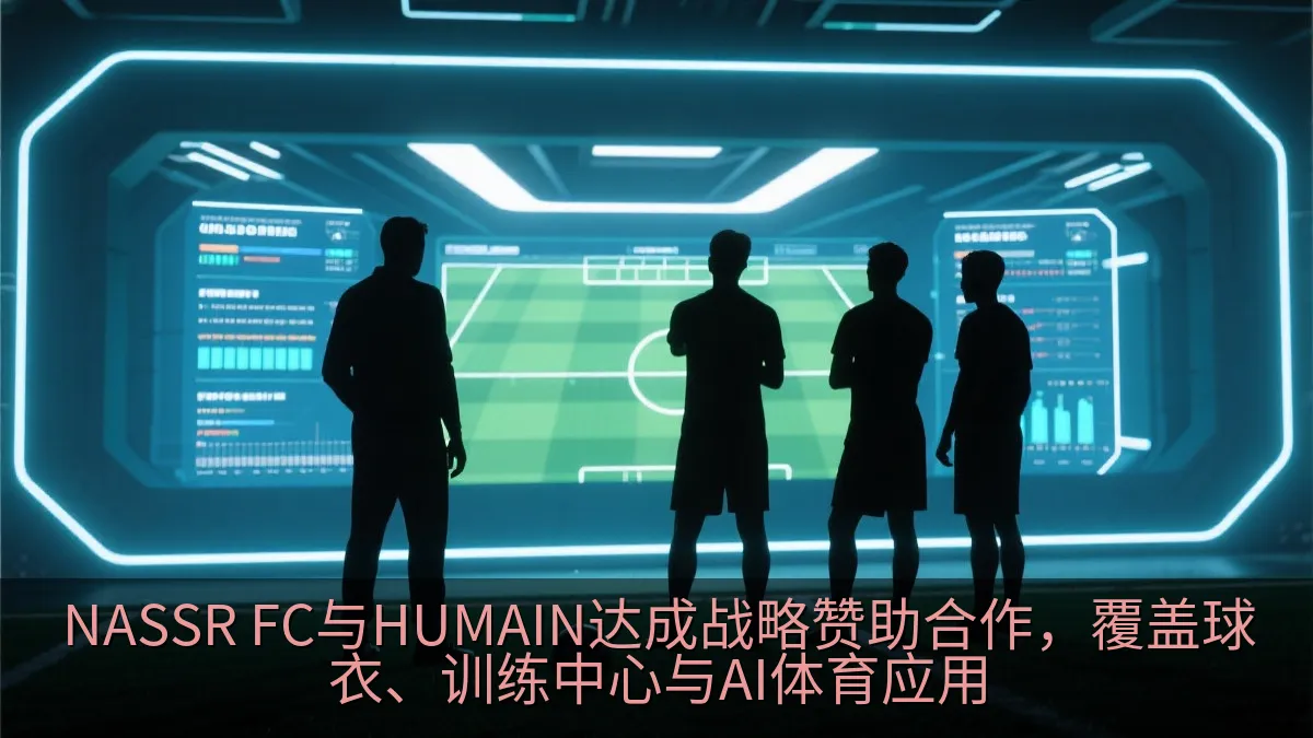 高科技足球训练中心与数据分析界面概念图