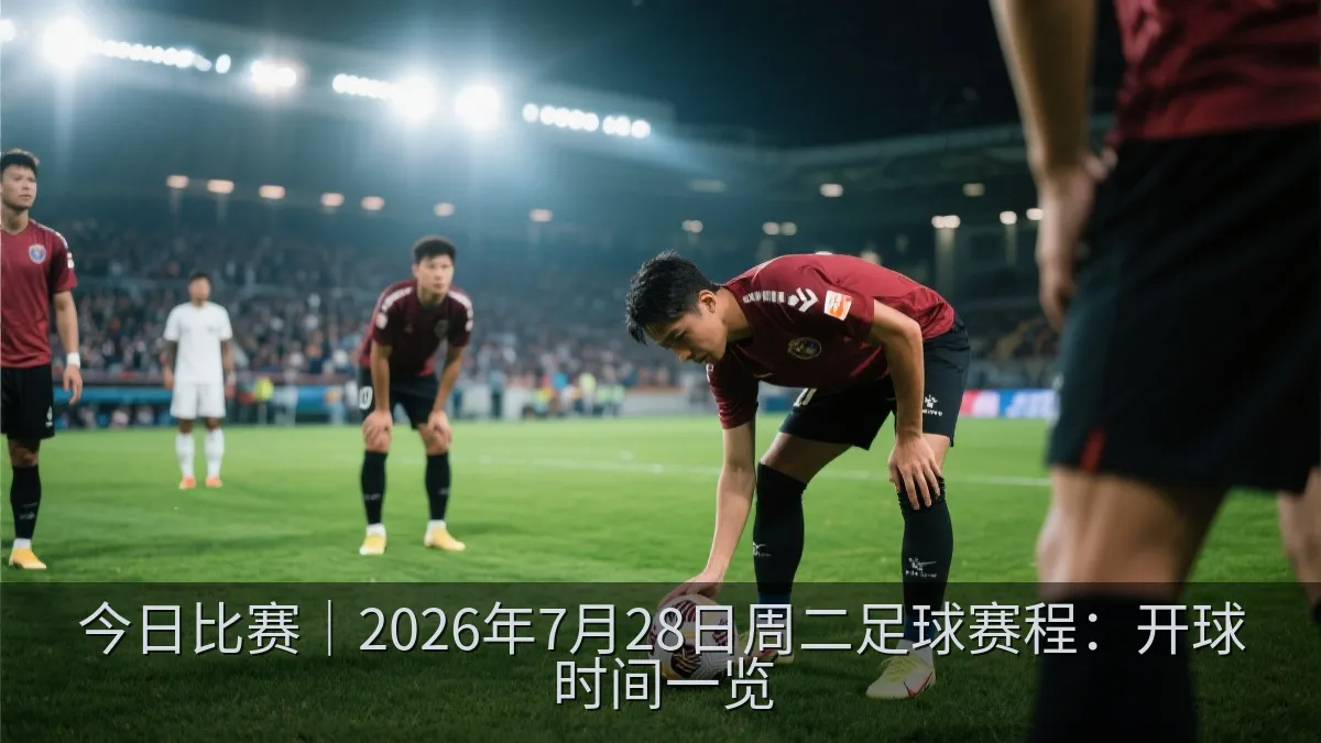 足球运动员在比赛前准备开球