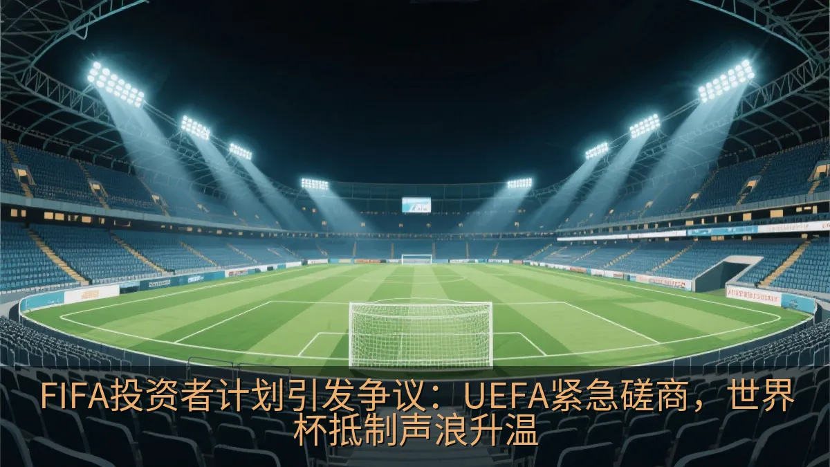 足球场与国际赛事商业化议题的概念画面